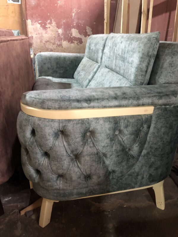 Green Modern Button Chair - Image 6