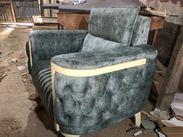 Green Modern Button Chair - Image 4