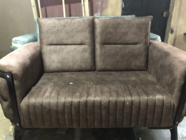 Brown Modern Button Chair - Image 3