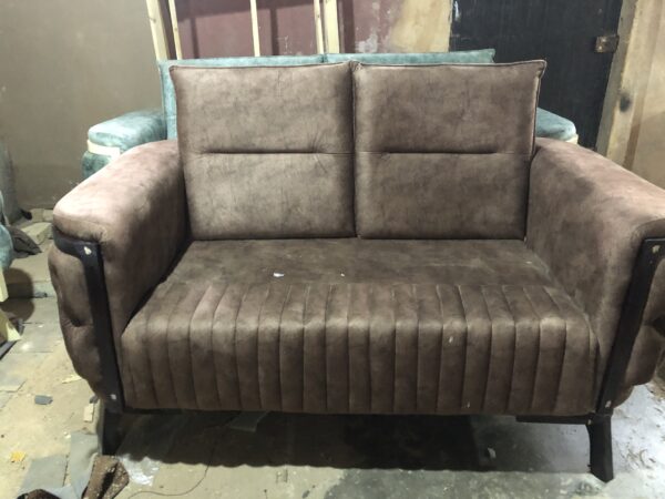 Brown Modern Button Chair - Image 4